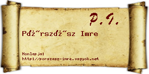 Pórszász Imre névjegykártya